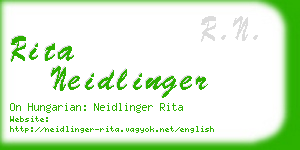 rita neidlinger business card